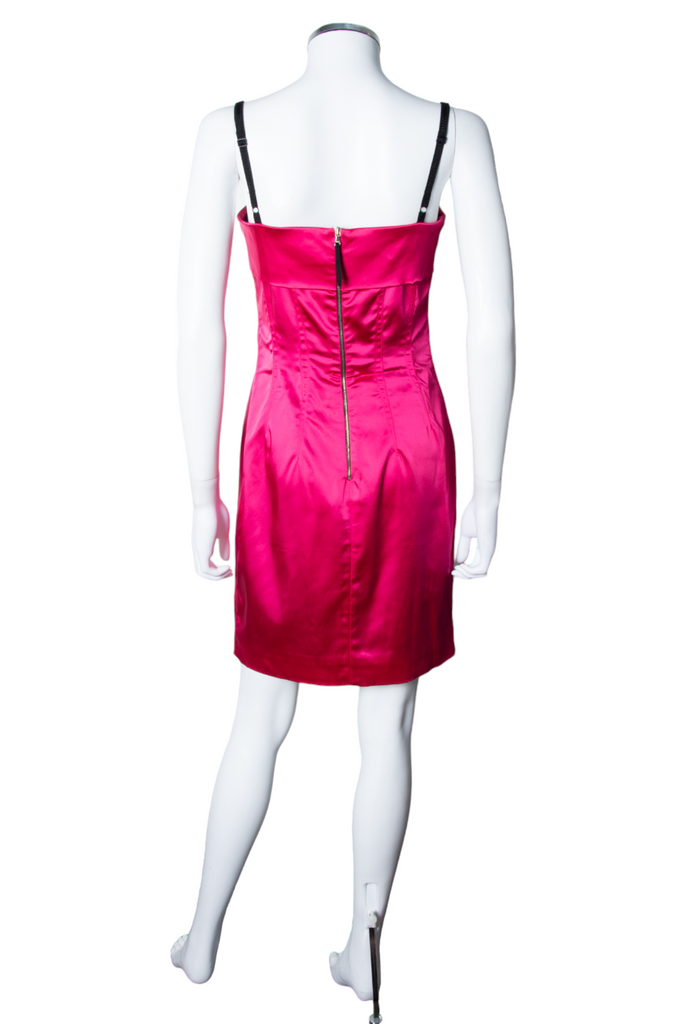 Dolce and Gabbana Satin Mini Dress in Pink - irvrsbl