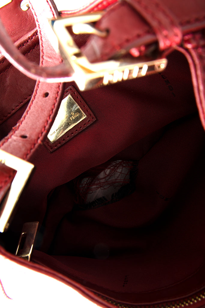 Fendi Red Leather Baguette - irvrsbl