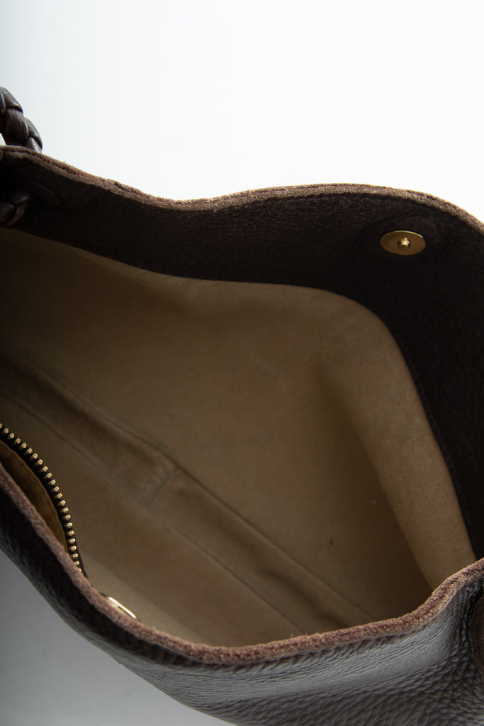 Bottega Veneta Leather Shoulder Bag with Braided Handle - irvrsbl
