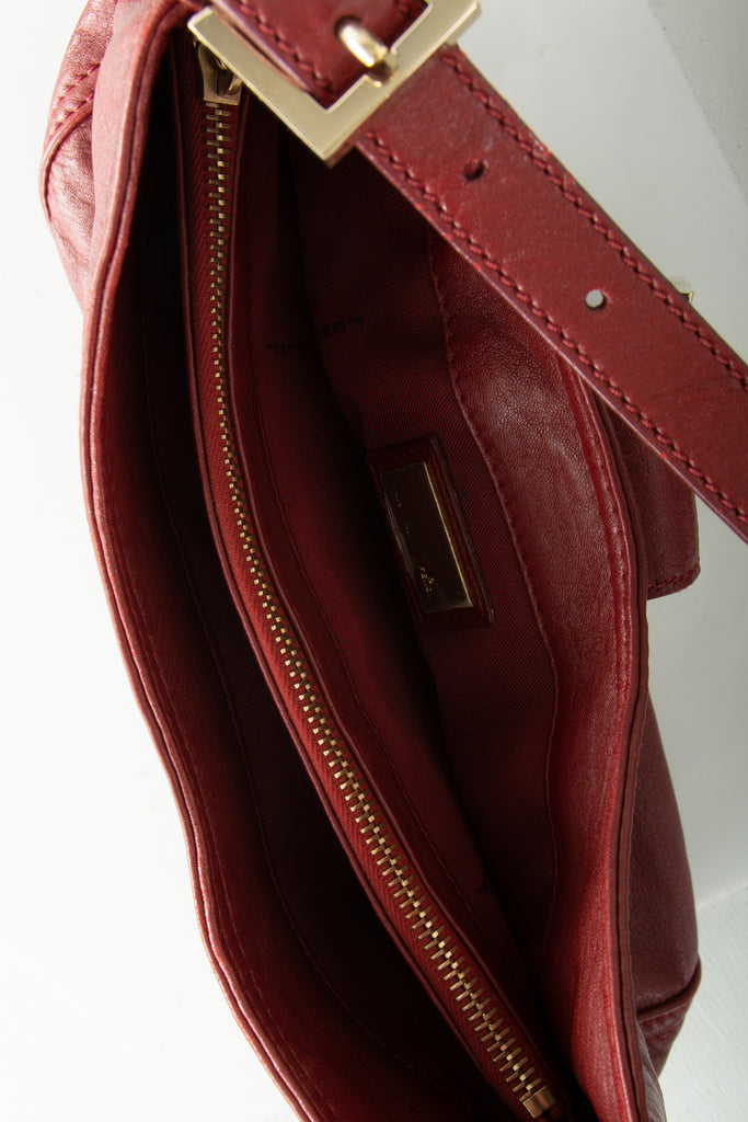FendiRed Leather Baguette- irvrsbl
