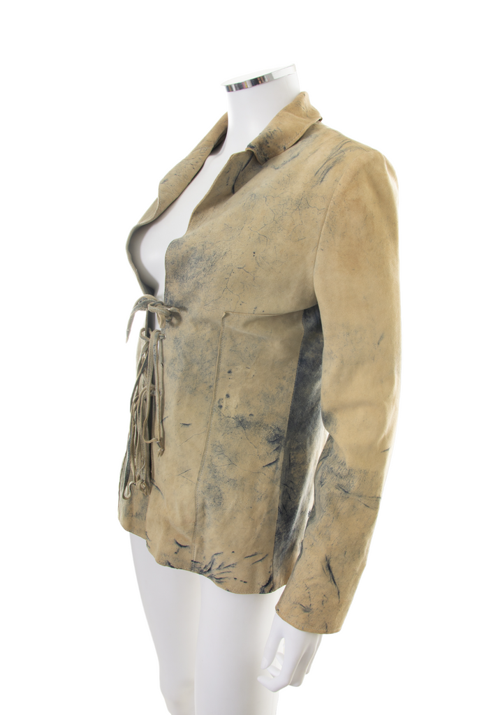vintage Suede Laceup Jacket - irvrsbl