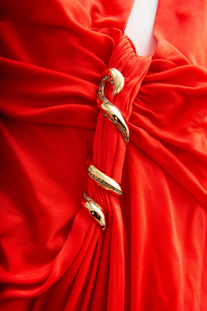 Roberto Cavalli Plunging Gown with Snake Detail - irvrsbl