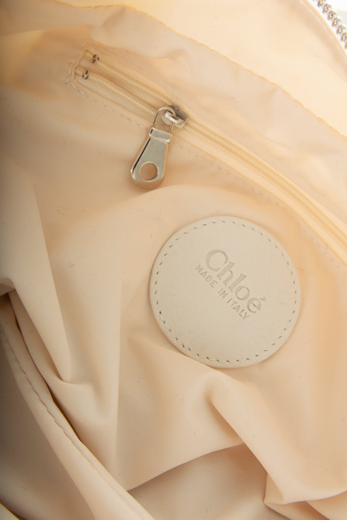 Chloe Silver Printed Logo Bag - irvrsbl