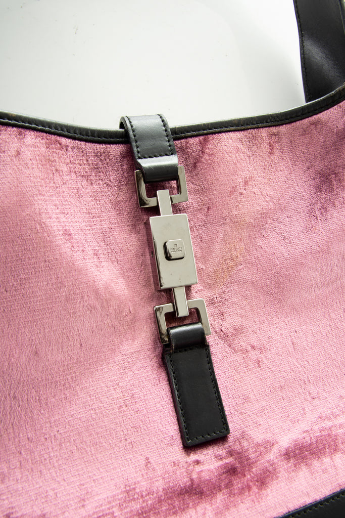 Gucci Velour Jackie Bag in Pink - irvrsbl