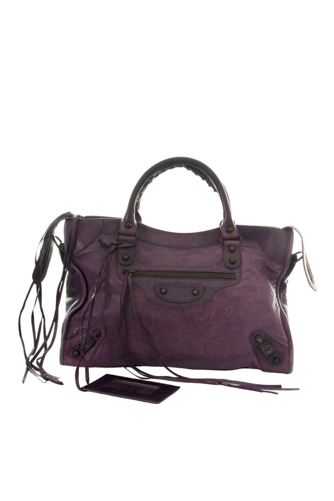 BalenciagaCity Bag in Purple- irvrsbl