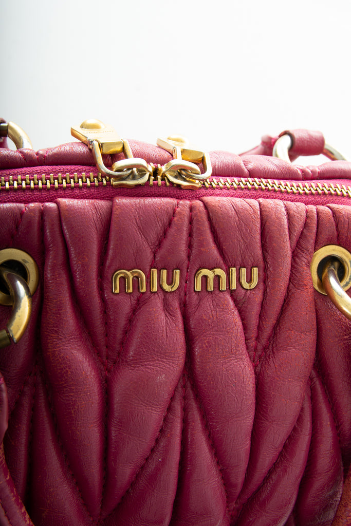 Miu Miu Matelasse Bag in Pink - irvrsbl