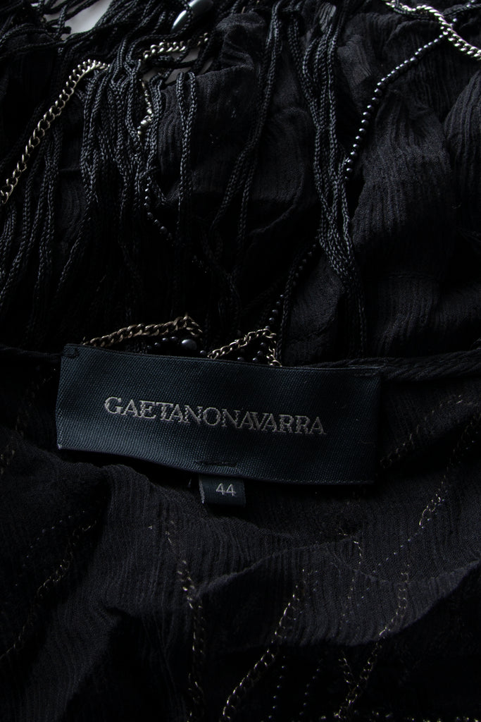 Gaetano Navarra Sheer Top with Beaded Detail - irvrsbl