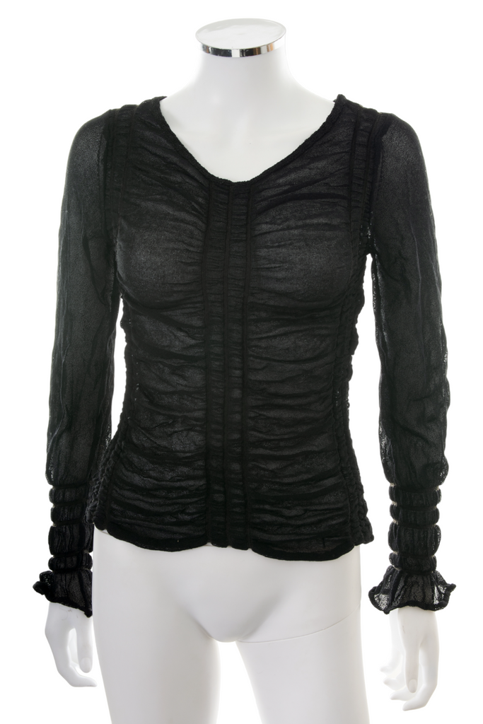 Christian Lacroix Sheer Ruched Top - irvrsbl