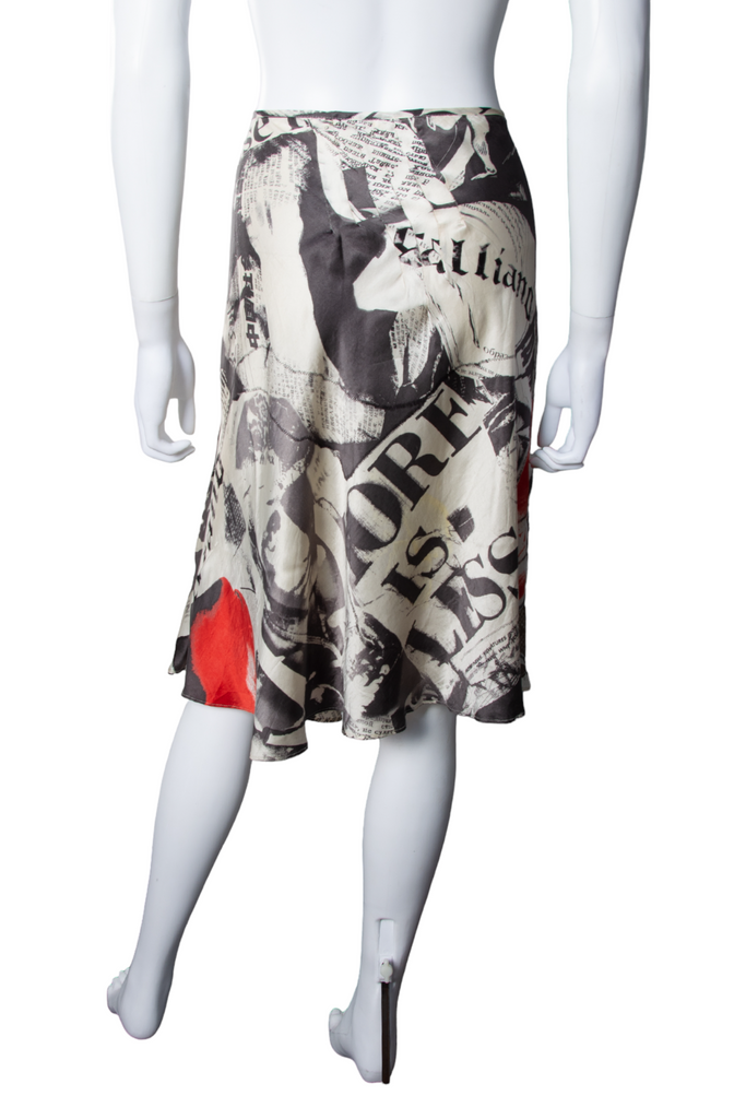 John Galliano Newspaper Print Skirt - irvrsbl