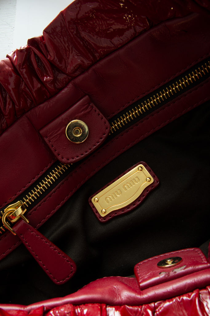 Miu Miu Patent Red Bag - irvrsbl