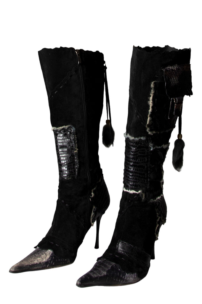 El Dantes Suede Fur Boots - irvrsbl