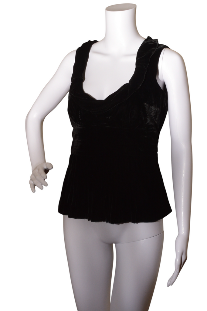 Prada Draped Velvet Top - irvrsbl