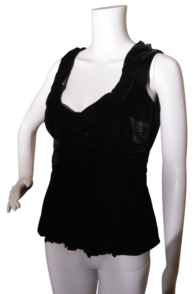 Prada Draped Velvet Top - irvrsbl