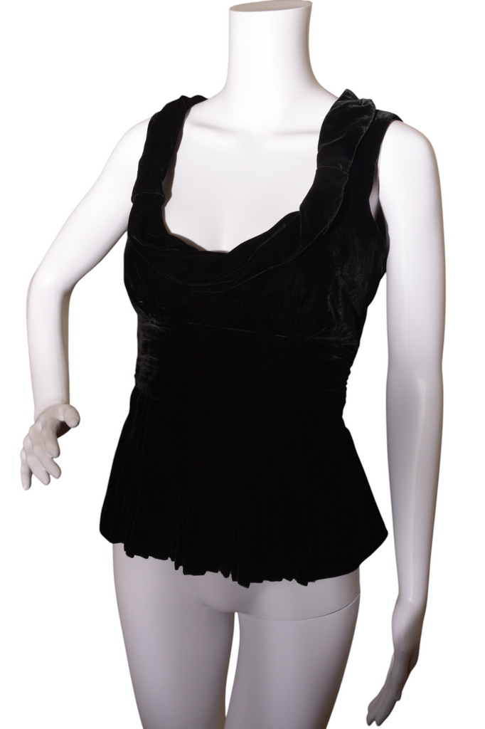 Prada Draped Velvet Top - irvrsbl