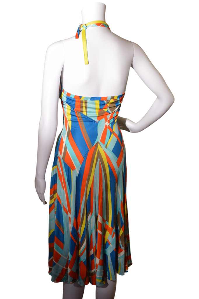 Versace Stripe Halter Dress - irvrsbl