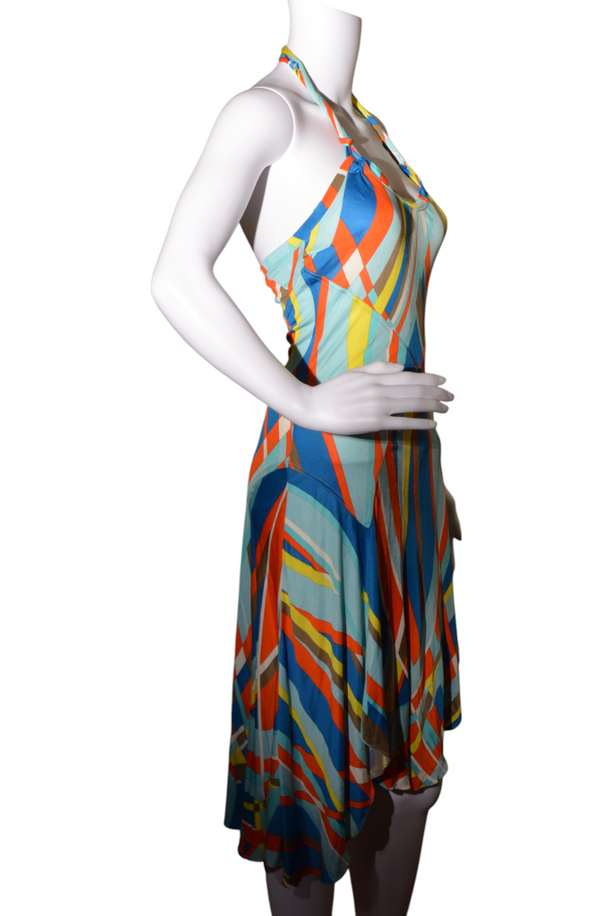 Versace Stripe Halter Dress - irvrsbl
