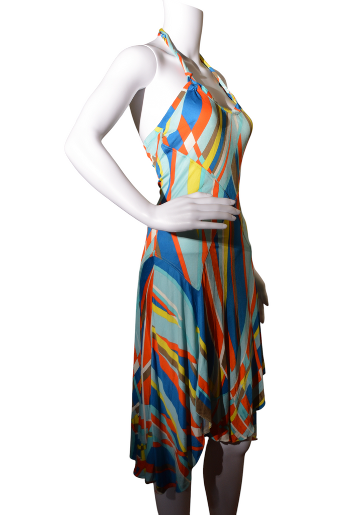 Versace Stripe Halter Dress - irvrsbl