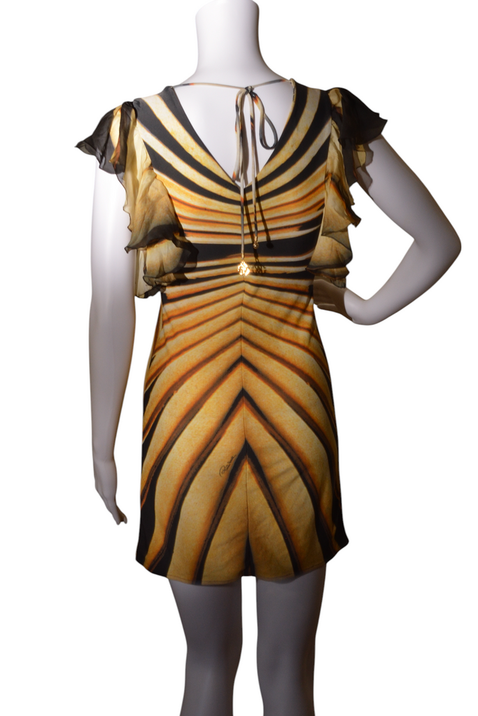 Roberto Cavalli Spring 2007 Flutter Sleeve Dress - irvrsbl