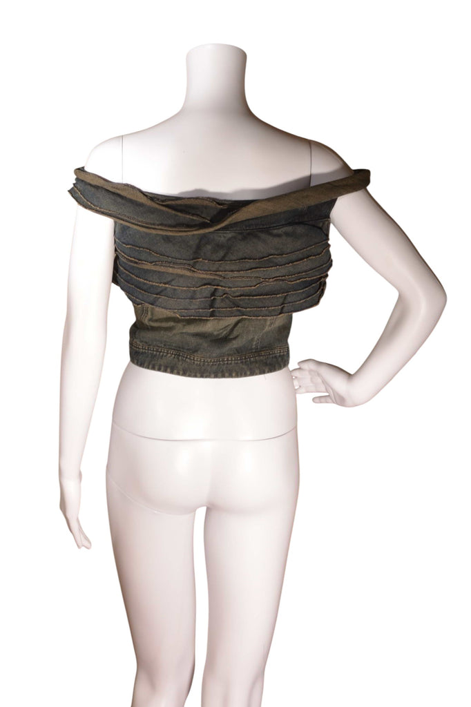 Valentino Off the Shoulder Denim Corset - irvrsbl