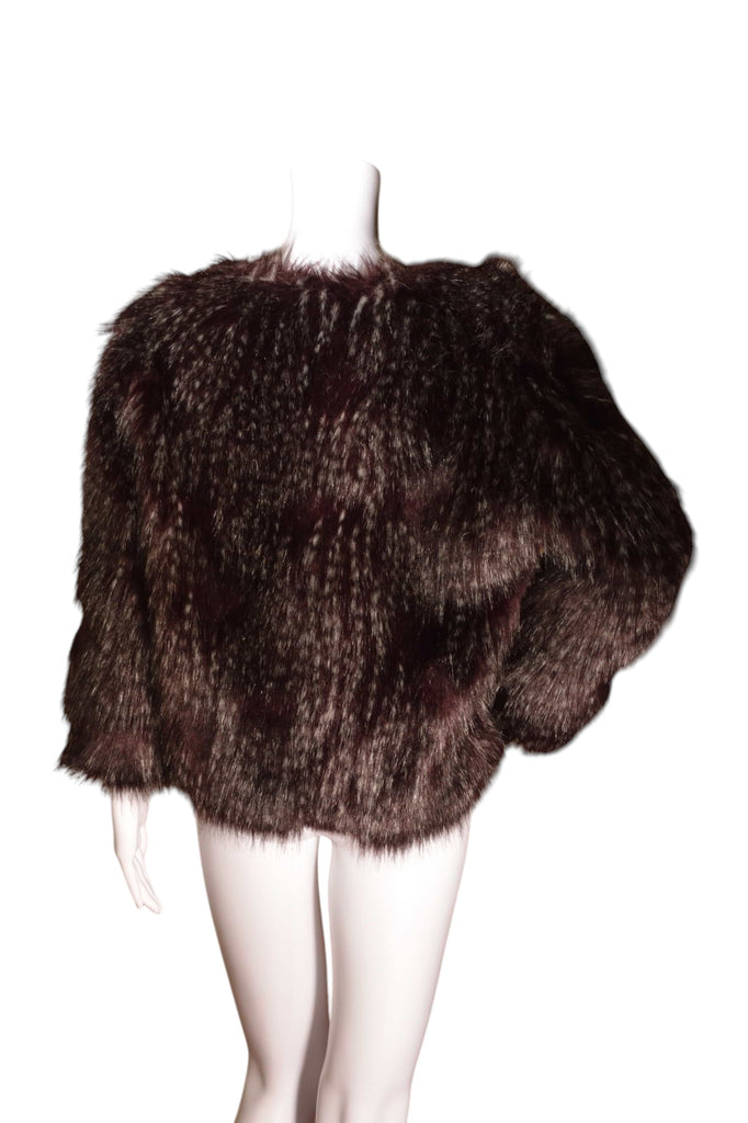 Anna Sui Aubergine Fur Coat - irvrsbl