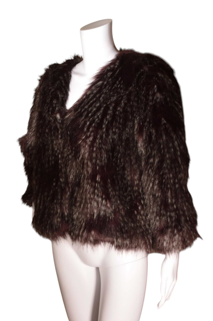 Anna Sui Aubergine Fur Coat - irvrsbl