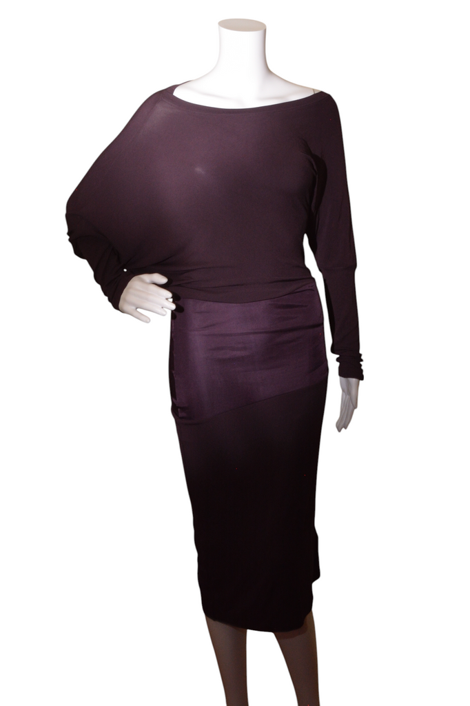 Gianfranco Ferre Plum Batwing Dress - irvrsbl