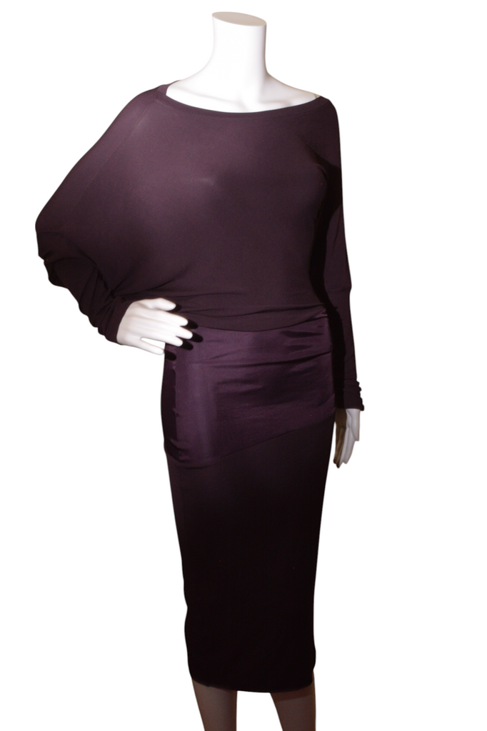 Gianfranco Ferre Plum Batwing Dress - irvrsbl