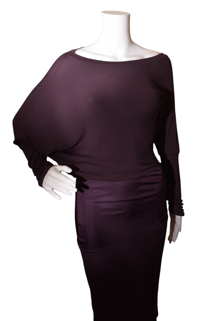 Gianfranco Ferre Plum Batwing Dress - irvrsbl