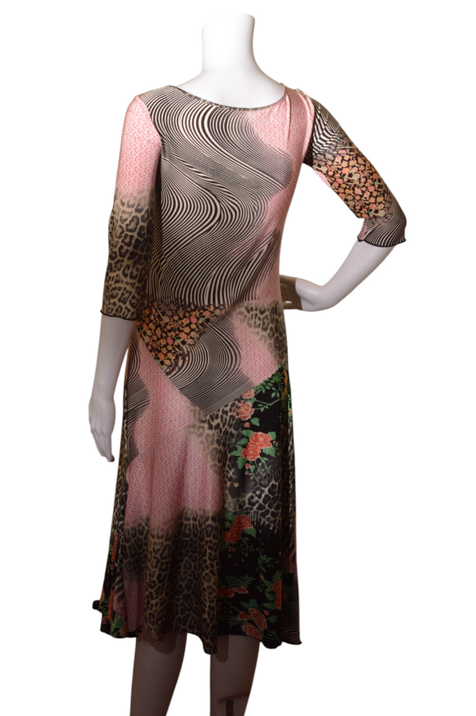 Roberto Cavalli Lace Up Plunging Dress - irvrsbl