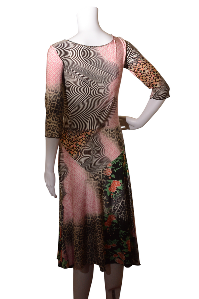 Roberto Cavalli Lace Up Plunging Dress - irvrsbl