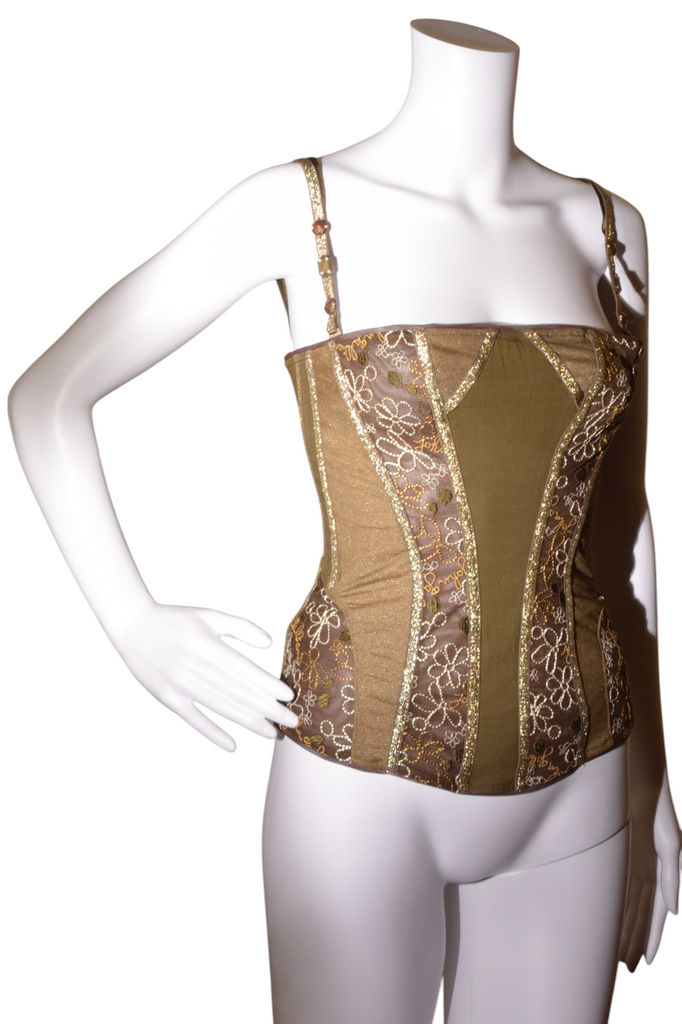 John Galliano Lace Up Bustier Top - irvrsbl