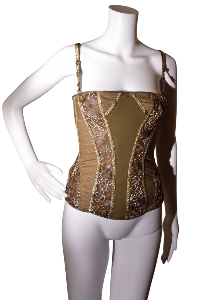 John Galliano Lace Up Bustier Top - irvrsbl