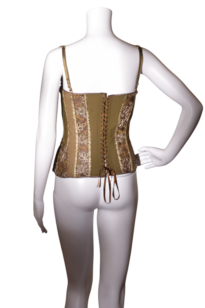 John Galliano Lace Up Bustier Top - irvrsbl