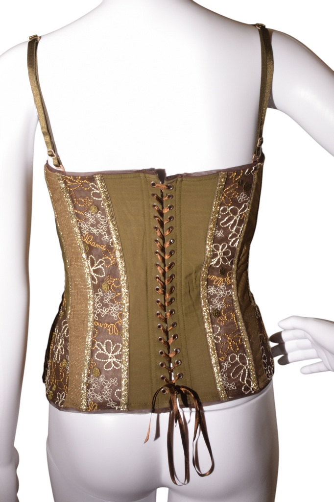 John Galliano Lace Up Bustier Top - irvrsbl