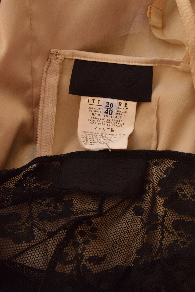 Dolce and Gabbana Satin and Lace Mini Dress - irvrsbl