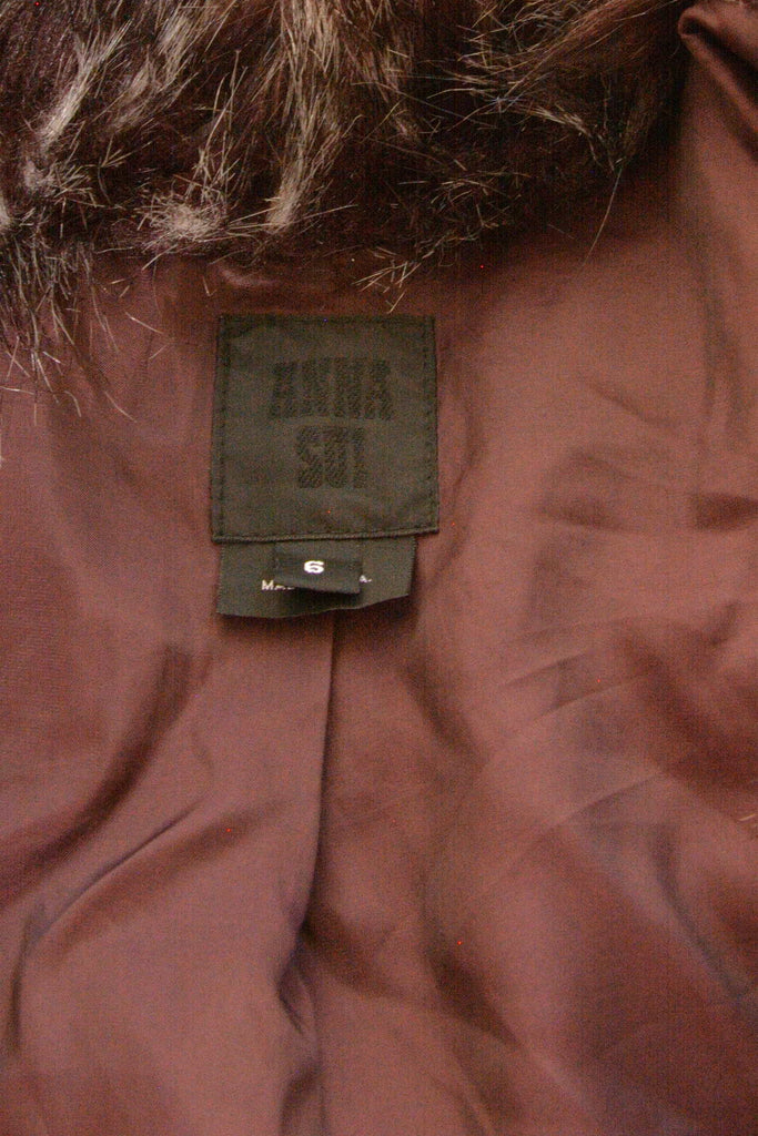 Anna Sui Aubergine Fur Coat - irvrsbl