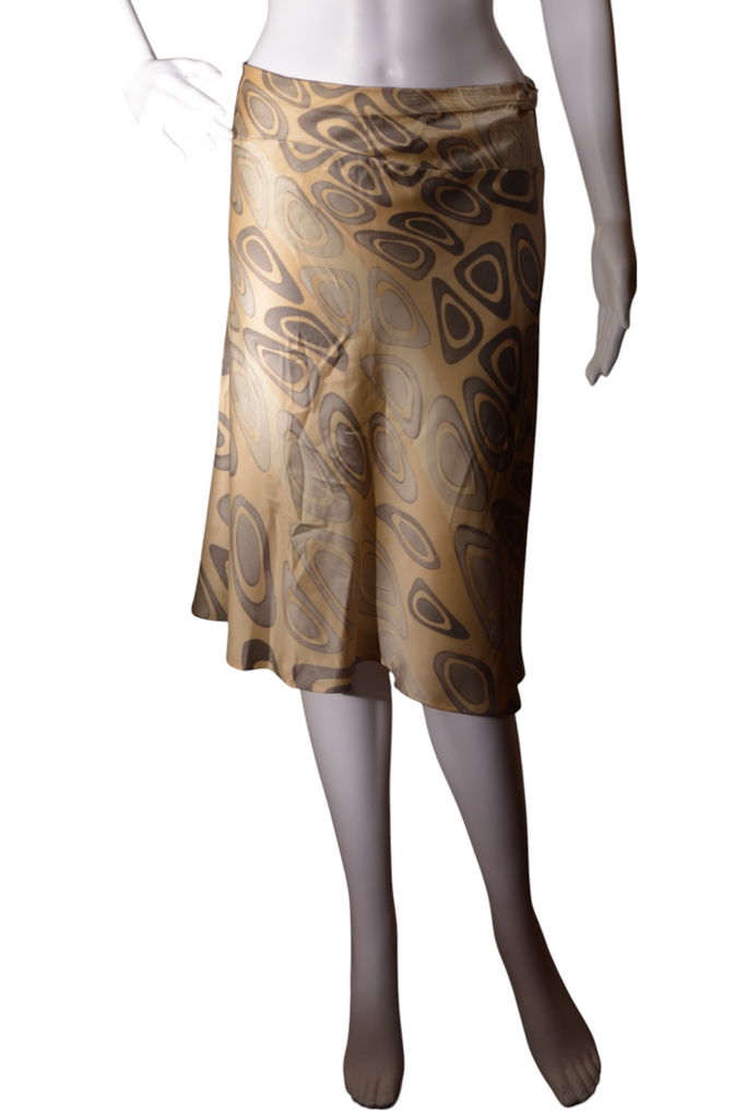 Roberto Cavalli Silk Abstract Print Skirt - irvrsbl