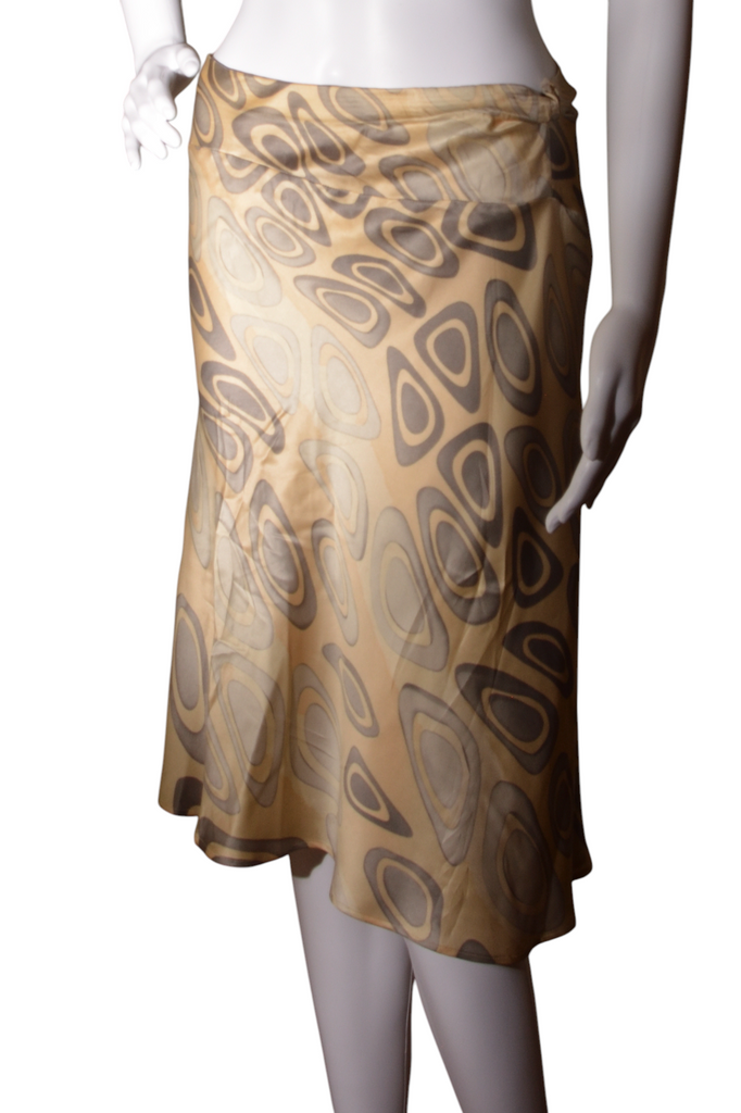 Roberto Cavalli Silk Abstract Print Skirt - irvrsbl