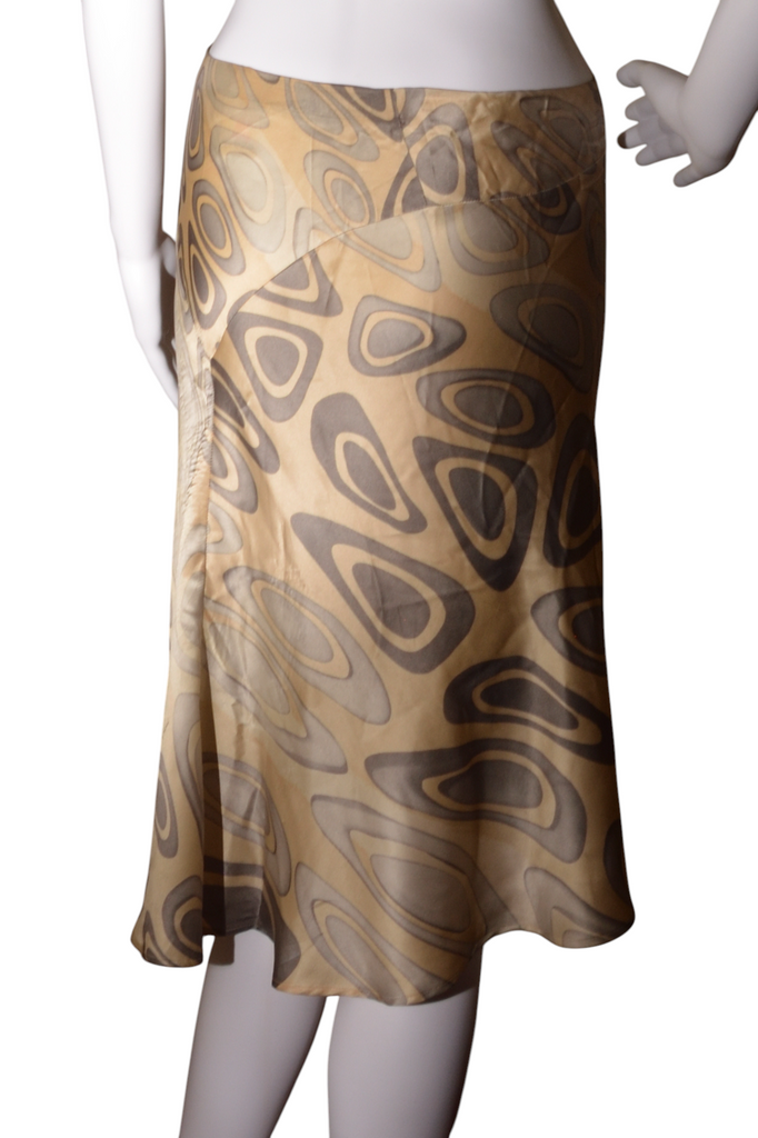 Roberto Cavalli Silk Abstract Print Skirt - irvrsbl