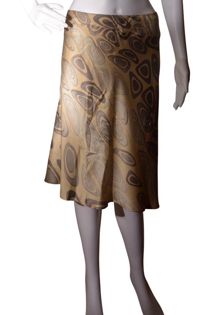 Roberto Cavalli Silk Abstract Print Skirt - irvrsbl