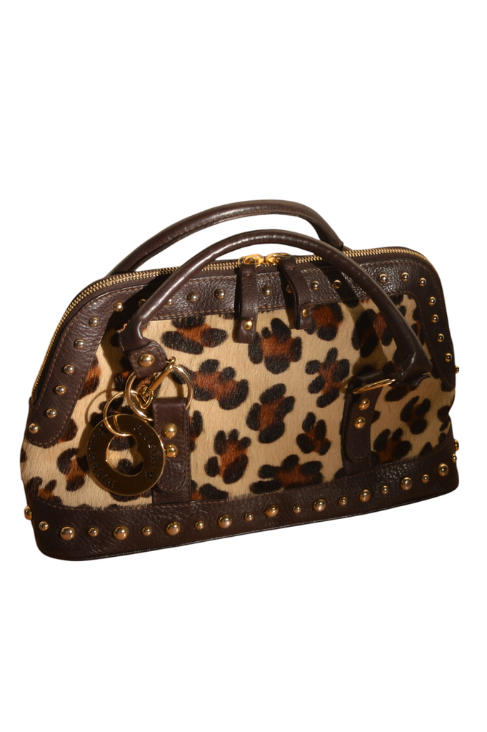 Blugirl Leopard Pony Hair Studded Bag - irvrsbl