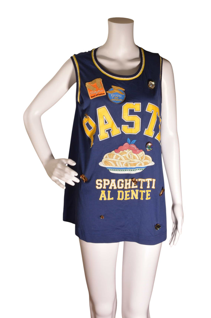 Dolce and Gabbana Pasta Spaghetti Al Dente Tank Top - irvrsbl