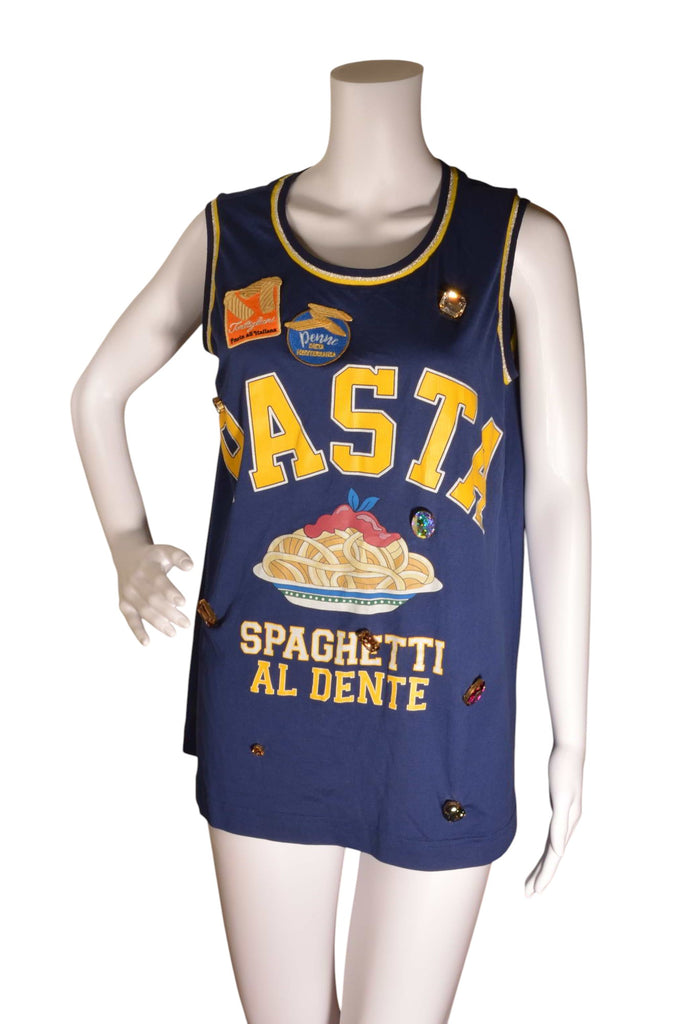 Dolce and Gabbana Pasta Spaghetti Al Dente Tank Top - irvrsbl