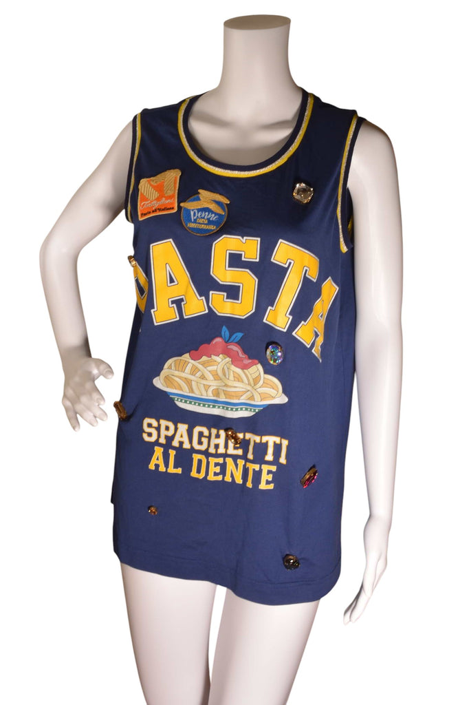 Dolce and Gabbana Pasta Spaghetti Al Dente Tank Top - irvrsbl