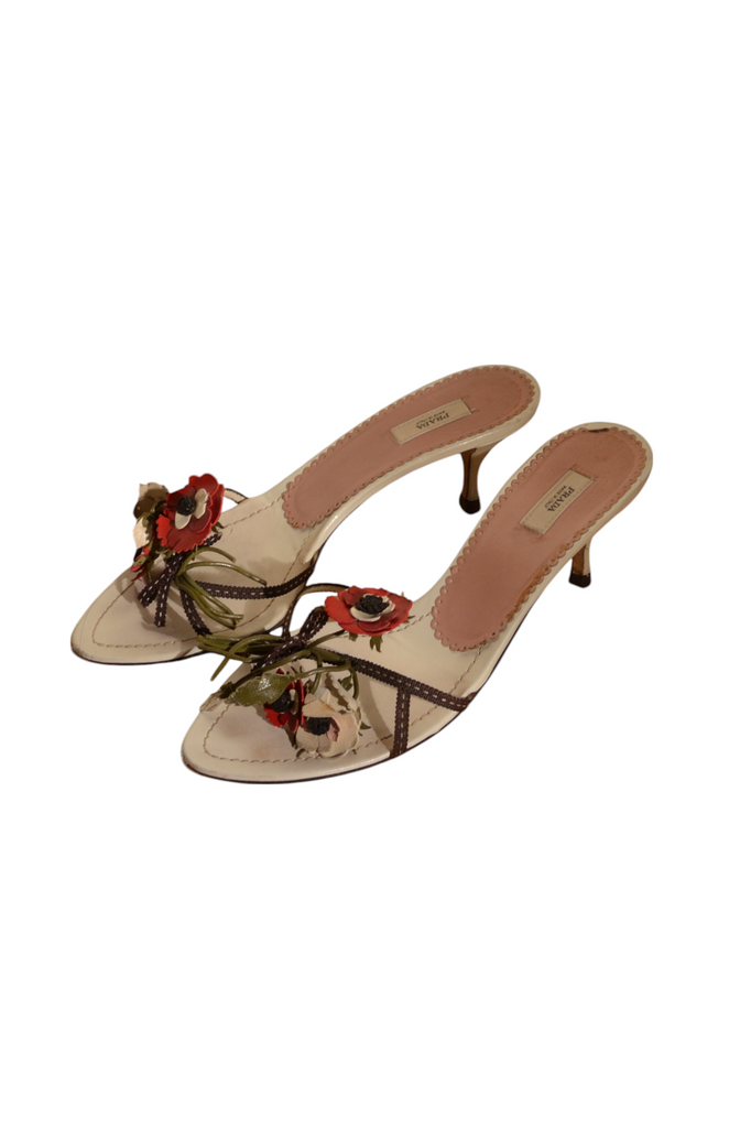 Prada 2002 Limited Edition Flower Heels - irvrsbl