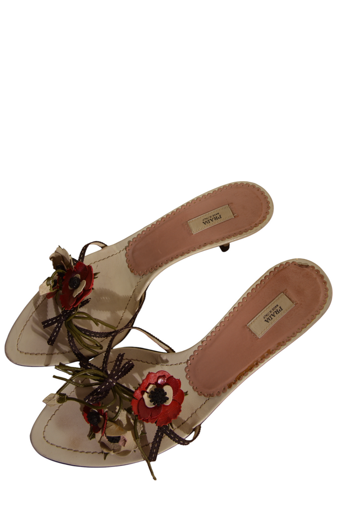 Prada 2002 Limited Edition Flower Heels - irvrsbl