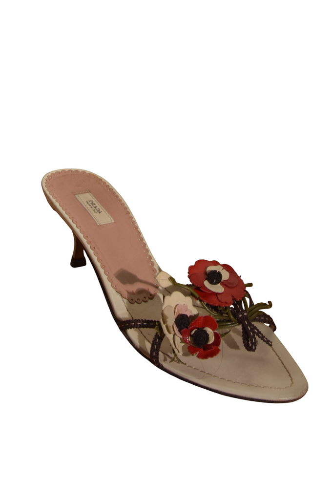 Prada 2002 Limited Edition Flower Heels - irvrsbl