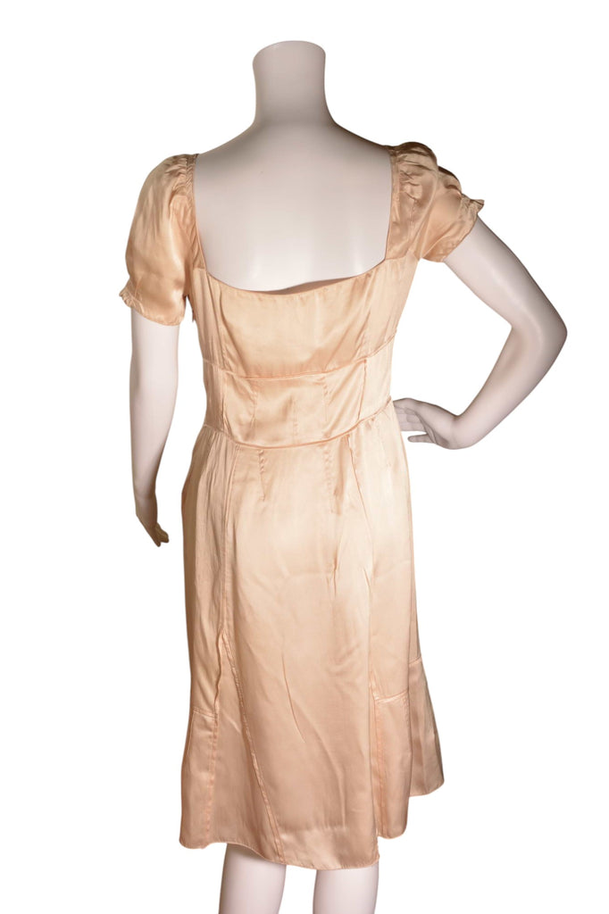 Miu Miu Satin Puff Sleeve Dress - irvrsbl