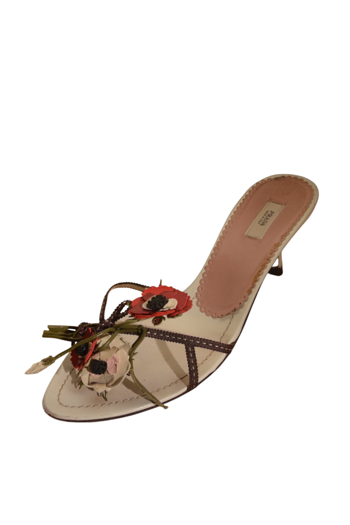 Prada 2002 Limited Edition Flower Heels - irvrsbl