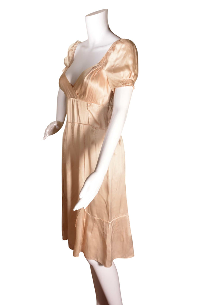 Miu Miu Satin Puff Sleeve Dress - irvrsbl